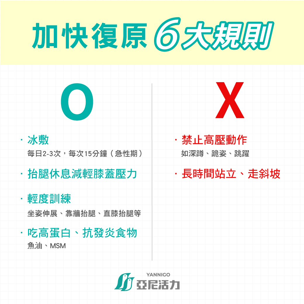 半月板受傷加快復原6大原則