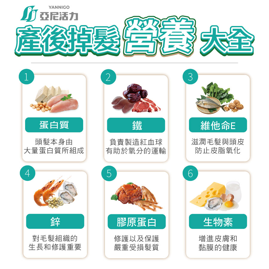 產後掉髮要吃什麼?